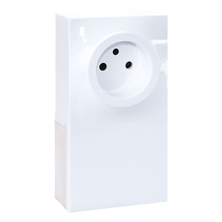 Cadre 1 poste H22 mm pour prise 609 80 Blanc