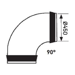 Coude 90° avec joint Ø450mm