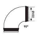 Coude 90° avec joint Ø450mm