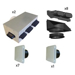 Kit accessoires réseau Pluggit Avec plénums T5 + 4 sanitaines