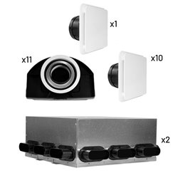 Kit accessoires réseau Pluggit Avec plénums T5 + 4 sanitaines