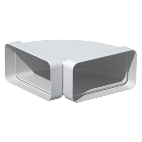 Coude 90° horizontale rectangulaire 55x110 mm sans joint