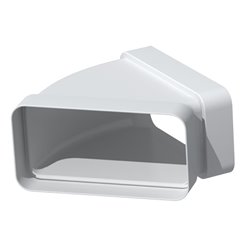Coude 45° horizontal rectangulaire 55x220 mm sans joint