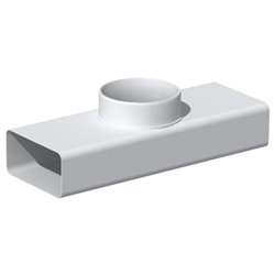 Té Rectangulaire circulaire sans joint Ø125 mm 55x220 mm