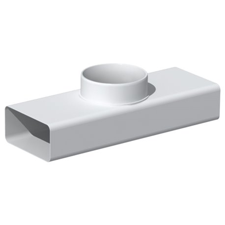 Té Rectangulaire circulaire sans joint Ø100 mm 55x110 mm
