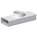 Té Rectangulaire circulaire sans joint Ø100 mm 55x110 mm
