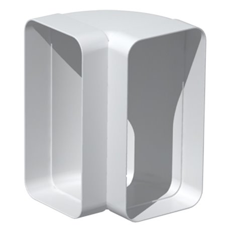 Coude 90° rectangulaire vertical 55x110 mm sans joint