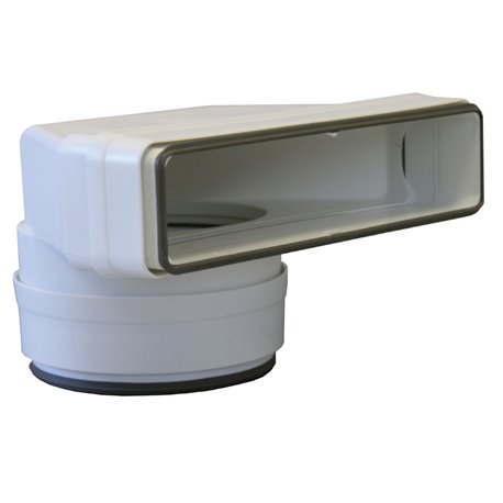 Coude mixte rectangulaire rigide Avec joint Ø100 mm 55x110 mm Coude mixte rectangulaire rigide Avec joint Ø100 mm 55x110 mm
