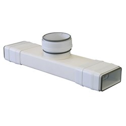 Té Rectangulaire circulaire avec joint Ø100 mm 55x110 mm