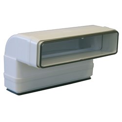 Coude 90° rectangulaire vertical 40x110 mm avec joint