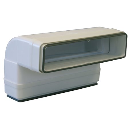 Coude 90° rectangulaire vertical 40x110 mm avec joint