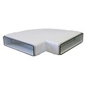 Coude 90° horizontale rectangulaire 55x110 mm avec joint