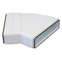 Coude 45° horizontal rectangulaire 55x220 mm avec joint