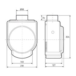 Extracteur centrifuge de cuisine CK 250 m3/h