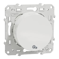 Prise RJ45 CPL Odace compatible standard HPAV S520490 Blanc 