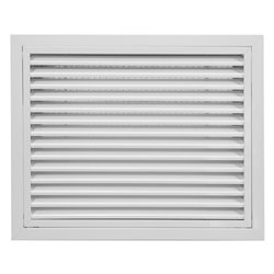 Grille de reprise à ailettes inclinées Blanc 600x400 mm