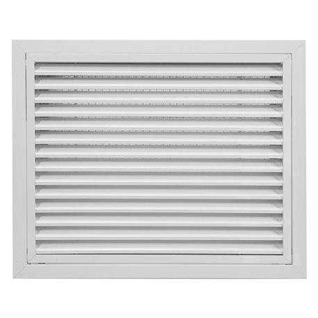 Grille de reprise à ailettes inclinées Blanc 500x400 mm Grille de reprise à ailettes inclinées Blanc 500x400 mm