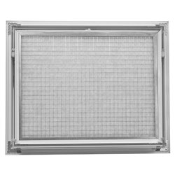 Grille de reprise à ailettes inclinées Blanc 500x400 mm