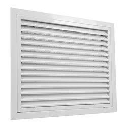 Grille de reprise à ailettes inclinées Blanc 500x400 mm