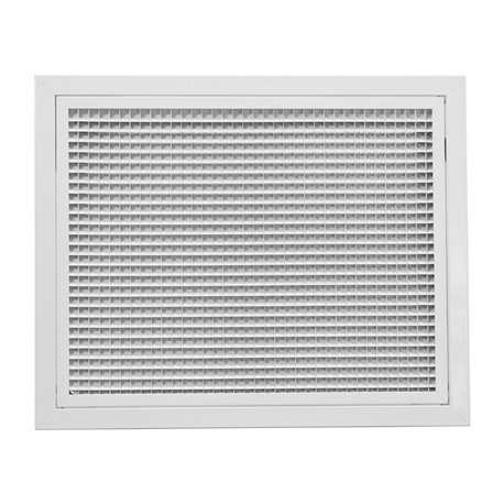 Grille de reprise à mailles inclinées avec porte-filtre Blanc 500x400 mm Grille de reprise à mailles inclinées avec porte-filtre Blanc 500x400 mm