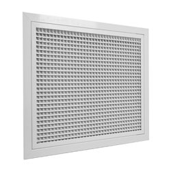 Grille de reprise à mailles inclinées avec porte-filtre Blanc 500x400 mm