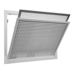 Grille de reprise à mailles inclinées avec porte-filtre Blanc 500x400 mm