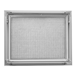 Grille de reprise à mailles inclinées avec porte-filtre Blanc 500x300 mm