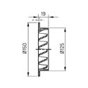 Grille de soufflage et de reprise circulaire Ø125 mm