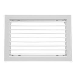 Grille de soufflage et de reprise Laqué blanc Simple déflection 300x200 mm