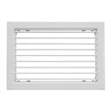 Grille de soufflage et de reprise Laqué blanc Simple déflection 600x300 mm