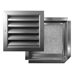 Grille extérieure avec porte filtre 300x300 mm pas 50 mm