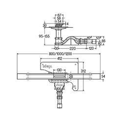 Rigole de douche Advantix Cleviva Inox L : 800 mm 794460