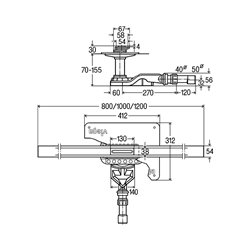 Rigole de douche Advantix Cleviva Inox L : 1000 mm modèle pour la rénovation 794507