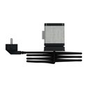 Bloc 3 prises (2P+T / USB-A / USB-C) Unica System+ INS44053 anthracite et tissus gris clair