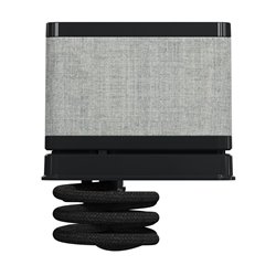 Bloc 3 prises (2P+T / USB-A / USB-C) Unica System+ INS44053 anthracite et tissus gris clair