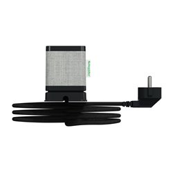 Bloc 3 prises (2P+T / USB-A / USB-C) Unica System+ INS44053 anthracite et tissus gris clair