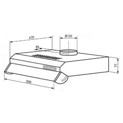Hotte de cuisine HP blanc 60 cm