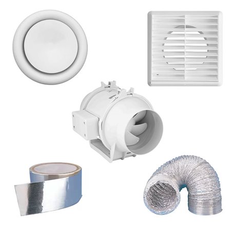 Kit Ventilateur de conduit TD-160/100 Silent 150/180 m3/h Kit Ventilateur de conduit TD-160/100 Silent 150/180 m3/h