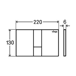 Plaque de commande 801748 Visign for Style 24 Plastique Noir mat 