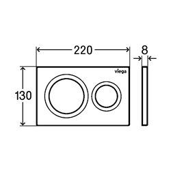 Plaque de commande 796389 Visign for Style 20 Plastique Noir mat