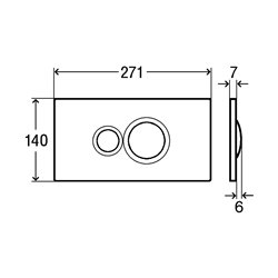 Plaque de commande 786977 Visign for Style 10 Plastique Noir mat 