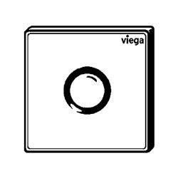 Plaque de commande Urinoir 774691 Visign for Public 12 Acier inoxydable Blanc brillant