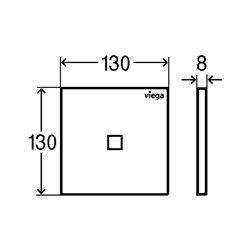 Plaque de commande 774639 Visign for More 200 Plastique, verre, bois Blanc alpin