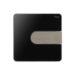 Plaque de commande Urinoir 774585 Visign for Style 23 en acrylique Noir brillant et Acier inoxydable brossé