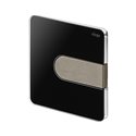 Plaque de commande Urinoir 774585 Visign for Style 23 en acrylique Noir brillant et Acier inoxydable brossé