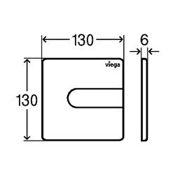 Plaque de commande Urinoir 774561 Visign for Style 23 Plastique couleur acier inoxydable brossé 