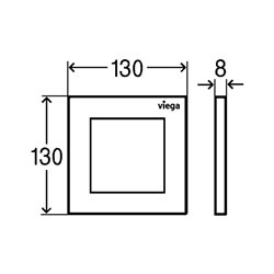 Plaque de commande Urinoir 774523 Visign for Style 21 Plastique Blanc alpin 