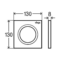 Plaque de commande 774493 Visign for Style 20 Plastique Blanc alpin