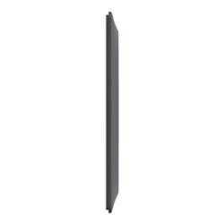 Plaque de finition Ovalis entraxe 71 mm S340724G anthracite bague argent chromé 2 postes vertical
