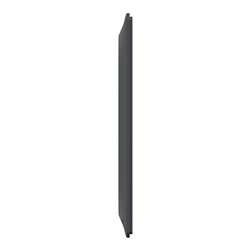 Plaque de finition Ovalis entraxe 71 mm S340724G anthracite bague argent chromé 2 postes vertical